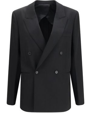 Fendi Double-Breasted Wool Twill Blazer - Black