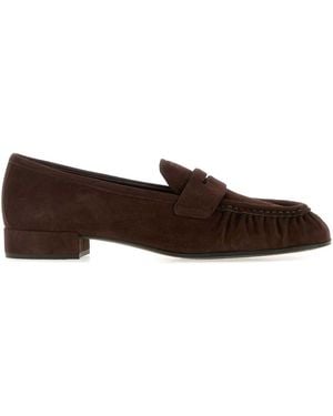 Prada Suede Loafers - Brown