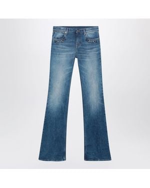 Gucci Low-Rise Flare Jeans With Horsebit - Blue