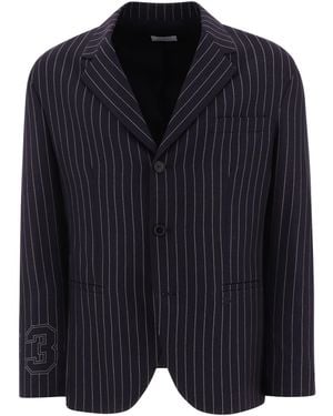 Off-White c/o Virgil Abloh Pinstriped Blazer - Blue