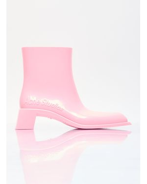Acne Studios Rubber Ankle Boots - Pink