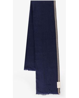 Brunello Cucinelli Wool And Cashmere Scarf - Blue