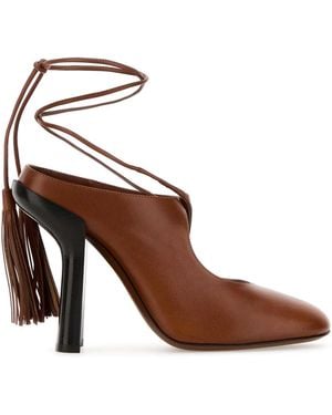 Dries Van Noten Caramel Leather Pumps - Brown