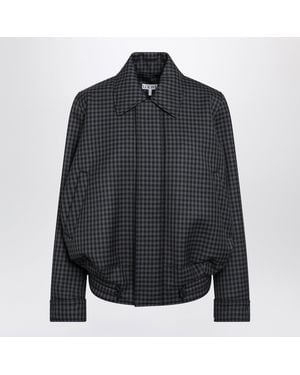 Loewe And Wool Drawstring Jacket - Black