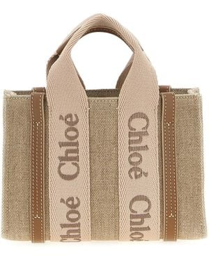 Chloé Chloã 'Woody' Mini Handbag - Brown