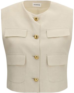 P.A.R.O.S.H. Wool Gilet - White