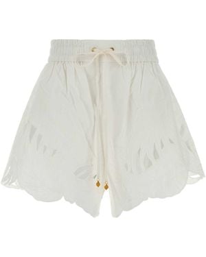 Zimmermann Poplin Mahon Shorts - White