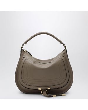 Chloé Taupe Marcie Shoulder Bag - Gray