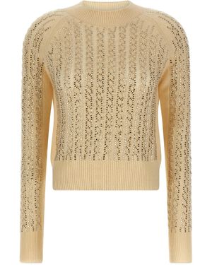Ermano Scervino Ermanno Scervino Baguette Studded Sweater - Natural