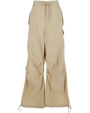 P.A.R.O.S.H. Drawstring Waist Cargo Pants For - Natural