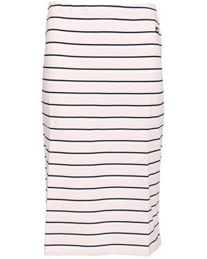 ROTATE BIRGER CHRISTENSEN Striped Jersey Midi Skirt - Gray