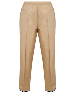 Prada Desert Twill Pants With Tapered Leg - Natural