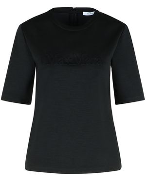 【MAX MARA】Peter embroidered wool T-shirt Peter embroidered wool T-shirt in black - Max Mara | Mytheresa