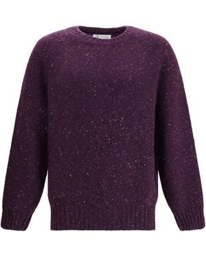 Brunello Cucinelli Cashmere Crewneck Sweater - Purple