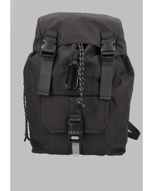 A.P.C. A. P.C. Nylon Roll-Top Backpack - Gray