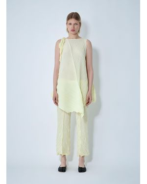 Issey Miyake Wrinkled And Twisted Dress - White
