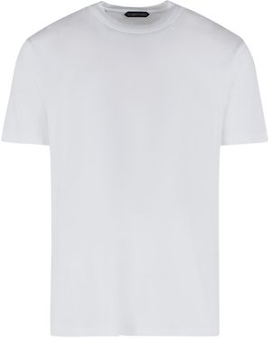 Tom Ford Lyocell And Cotton T-Shirt - White