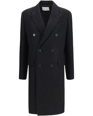 Ami Paris Double-Breasted Wool Coat Noir - Black