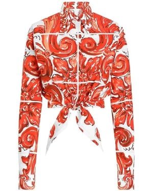 Dolce & Gabbana Dolce & Gabbana Majolica Print Shirt - Red