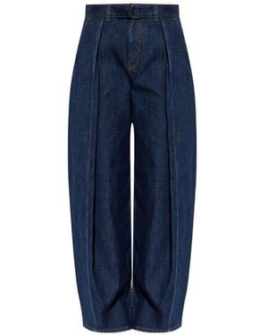Loewe Belted Wide-Leg Denim Jeans - Blue