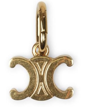Celine Triomphe Brass Charm Bracelet - Metallic