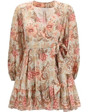 Zimmermann Daylight Wrap Mini Dress - Pink