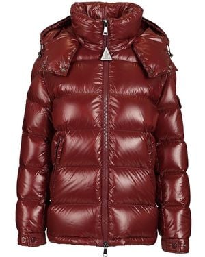 Moncler Maire Short Down Jacket With Hood - Red