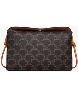 Celine Triomphe Canvas Trio Crossbody Bag - Gray