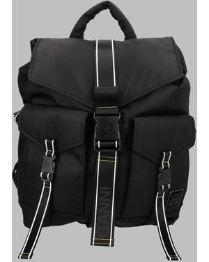 Ganni Canvas Backpack - Black