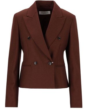 Max Mara Double-Breasted Blazer - Brown