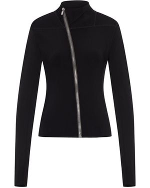 Rick Owens Gary Jacket With Off-Centralized Closure - Blue