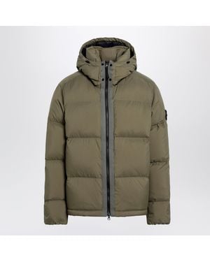 Stone Island Military Ripstop Nylon Zip-Up Down Jacket - Green