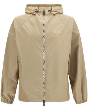 Burberry Nylon Hooded Jacket - Natural