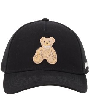 Palm Angels Cappello Da Baseball "Bear" - Black