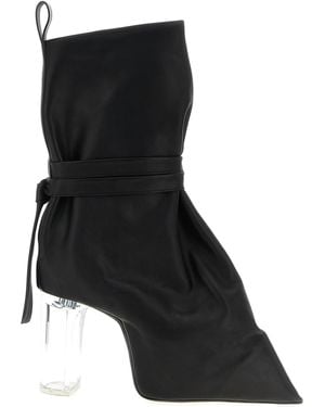 Rick Owens 'Tied Taco Kiss' Ankle Boots - Black