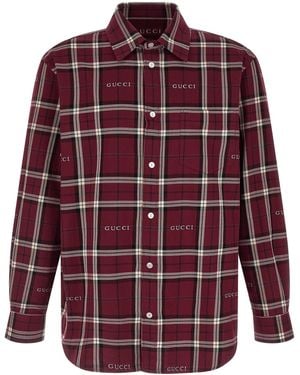Gucci Tartan Shirt - Red