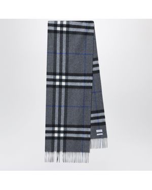 Burberry Check Cashmere Scarf - Gray