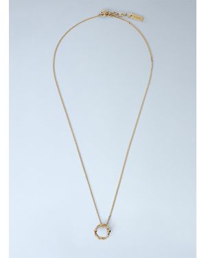 Saint Laurent Ysl Pendant Necklace - Blue