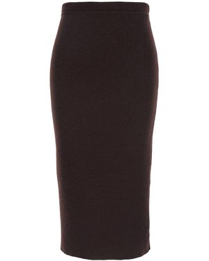 Tom Ford Ribbed Knit Skirt With High Waist And Pencil Silhouette - Black