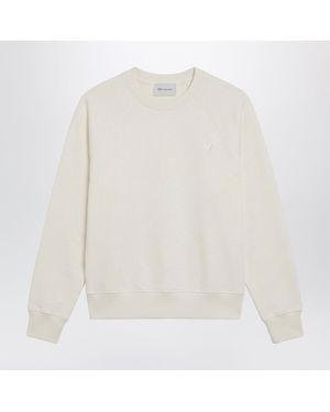 Ami Paris Cream Ami De Coeur Sweatshirt - White