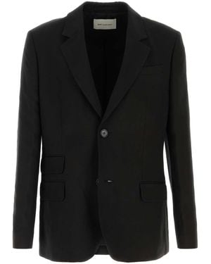 Ami Paris Straight Single Breasted Jacket - Black