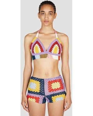 Marni Cotton Crochet Crop Top - Red