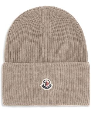 Moncler Beanie Hat - Natural