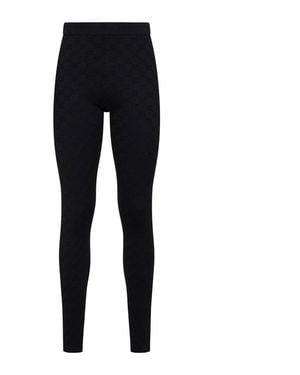 Gucci Gg Jacquard Ultrafine Stretch Viscose Blend Leggings - Black