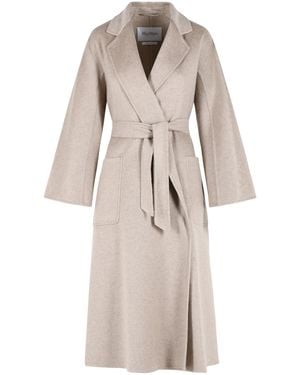 Max Mara 'Icon Ludmilla' Sand Cashmere Coat - Natural
