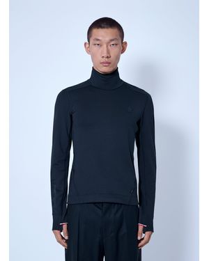 Moncler Polartec Polo Neck - Blue