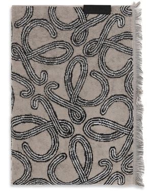 Loewe Jacquard Cotton Terry Towel - Gray