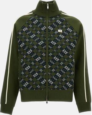Wales Bonner Track Jacquard Knit Jacket - Green