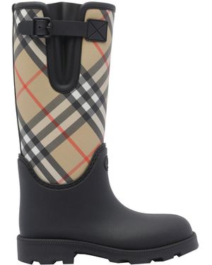 Burberry Marsh Stamp Rubber Boots - Blue