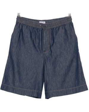 Loewe Anagram Denim Shorts - Blue
